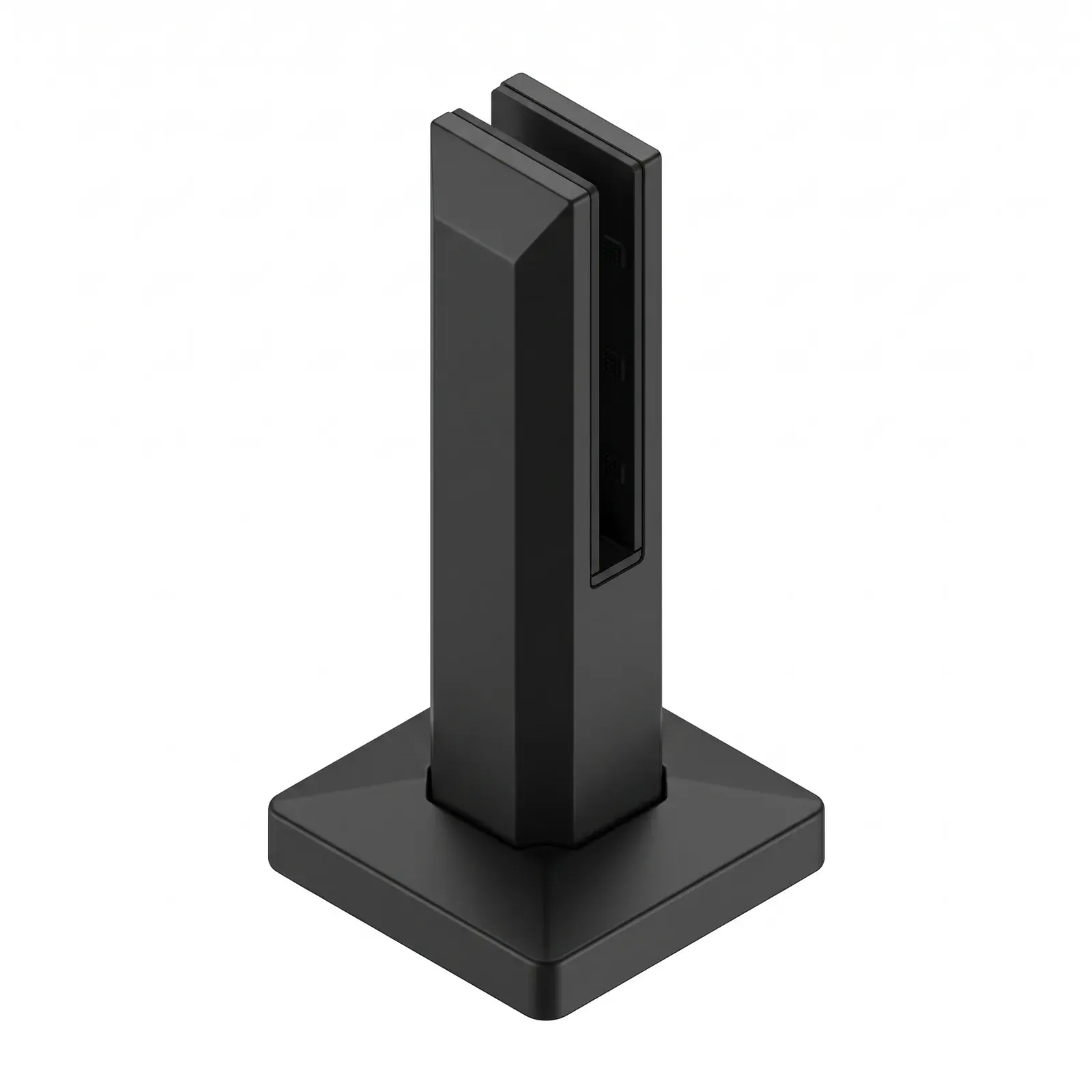 Square Floor Mount Spigot 9" (226mm) for 3/8”-1/2” Glass