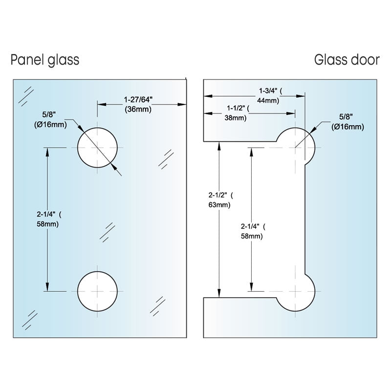 Glass to Glass 90 Degree Hinge (Carton 20 pcs)