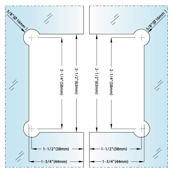 Glass to Glass 180º  (Carton 20 pcs)