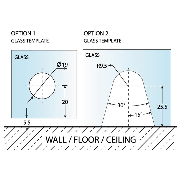 Glass clamp 2 x 2'' (Carton 50 pcs)