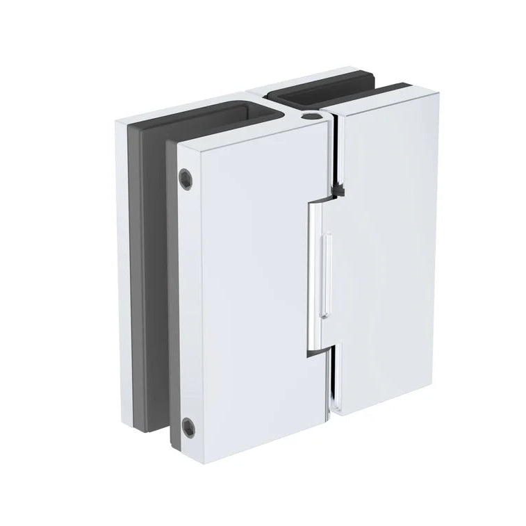 Heavy Duty Glass to Glass 180 - Plug in type, Non Glass Cut - Square Hinge