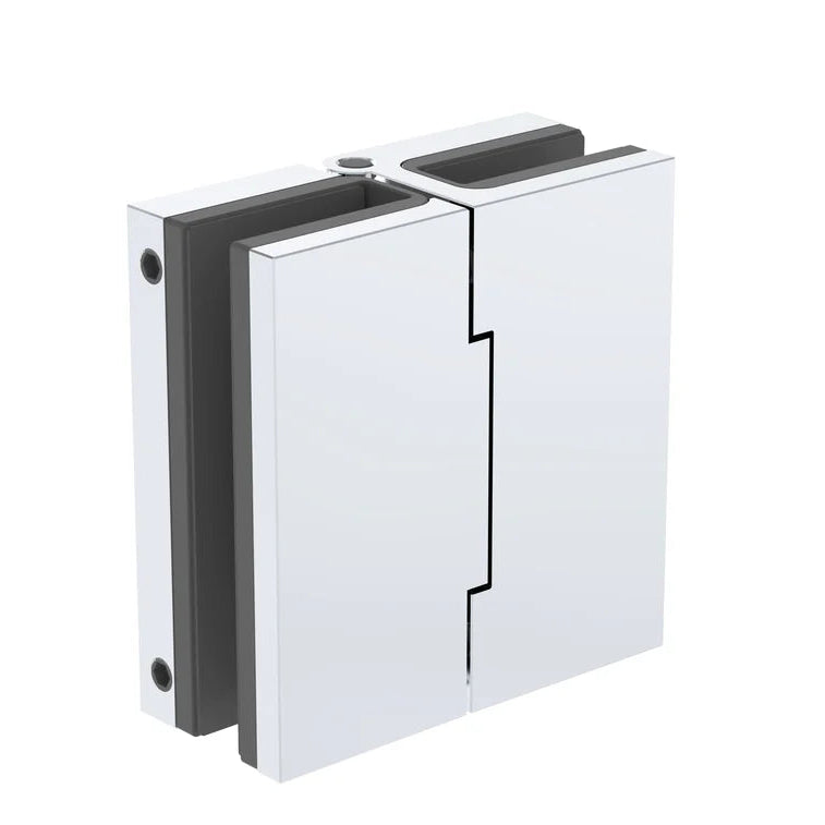 Heavy Duty Glass to Glass 180 - Plug in type, Non Glass Cut - Square Hinge