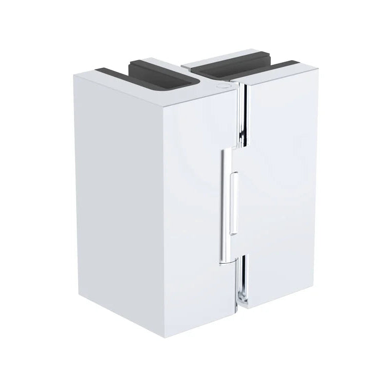 Heavy Duty Glass to Glass 90 - Plug in type, non glass cut - Square Hinge