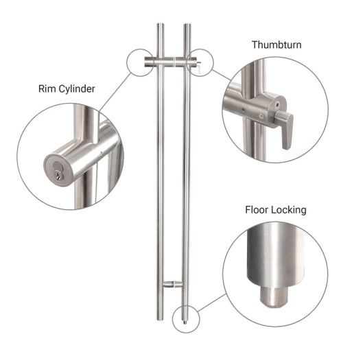48" Round Locking Ladder Pull With 36" Center to Center Posts