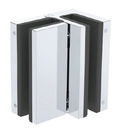 Heavy Duty Glass to Glass 90 - Plug in type, non glass cut - Square Hinge