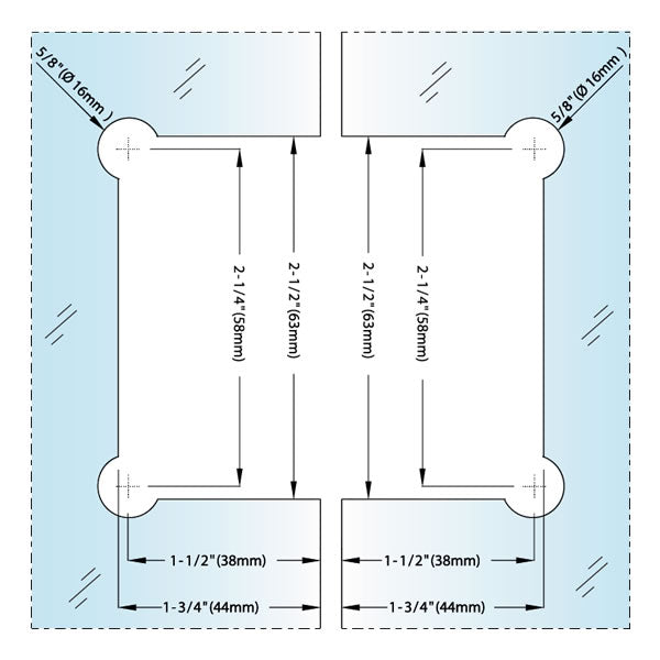 Wall Mount H-Back Hinge