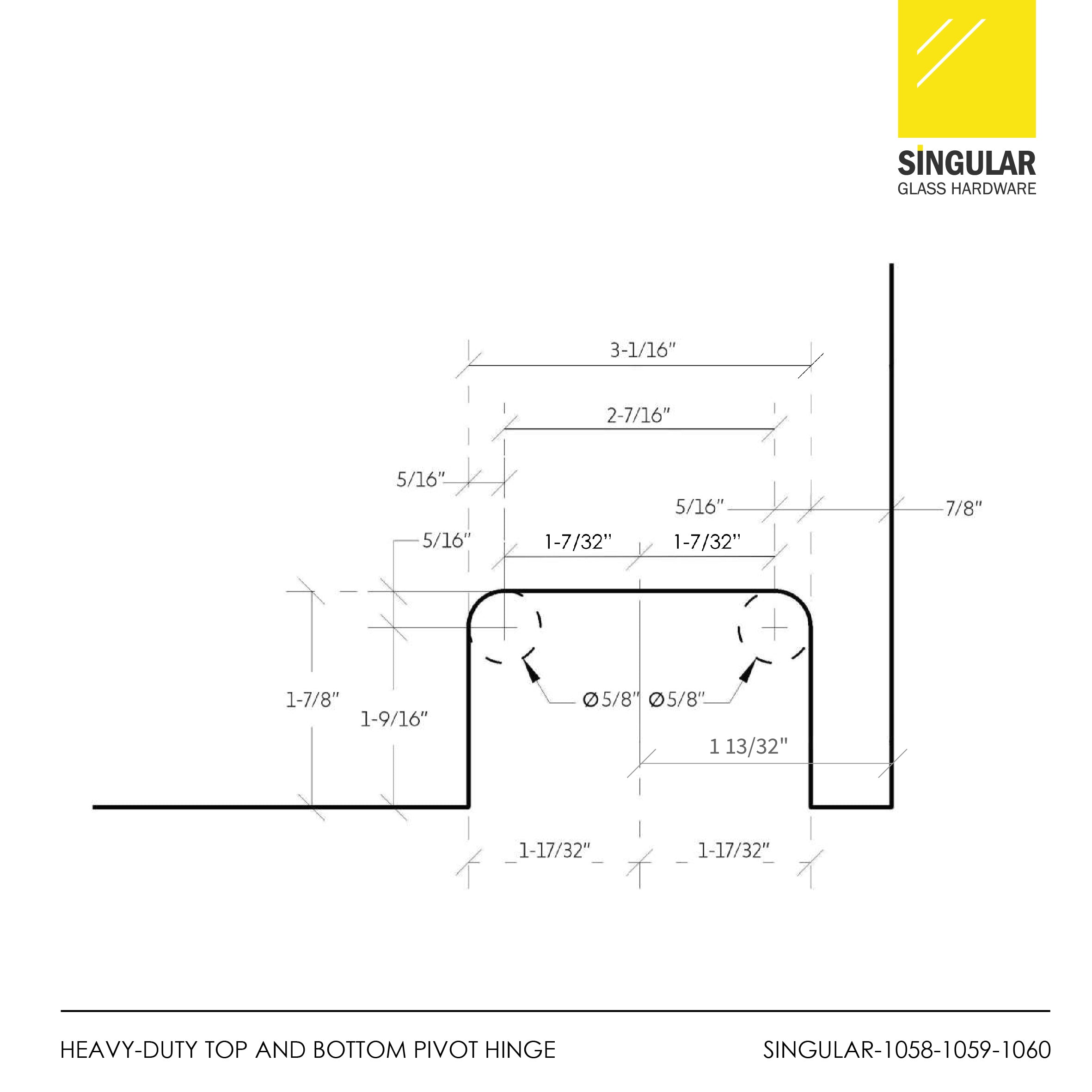 Heavy Duty Top and Bottom Pivot Hinge