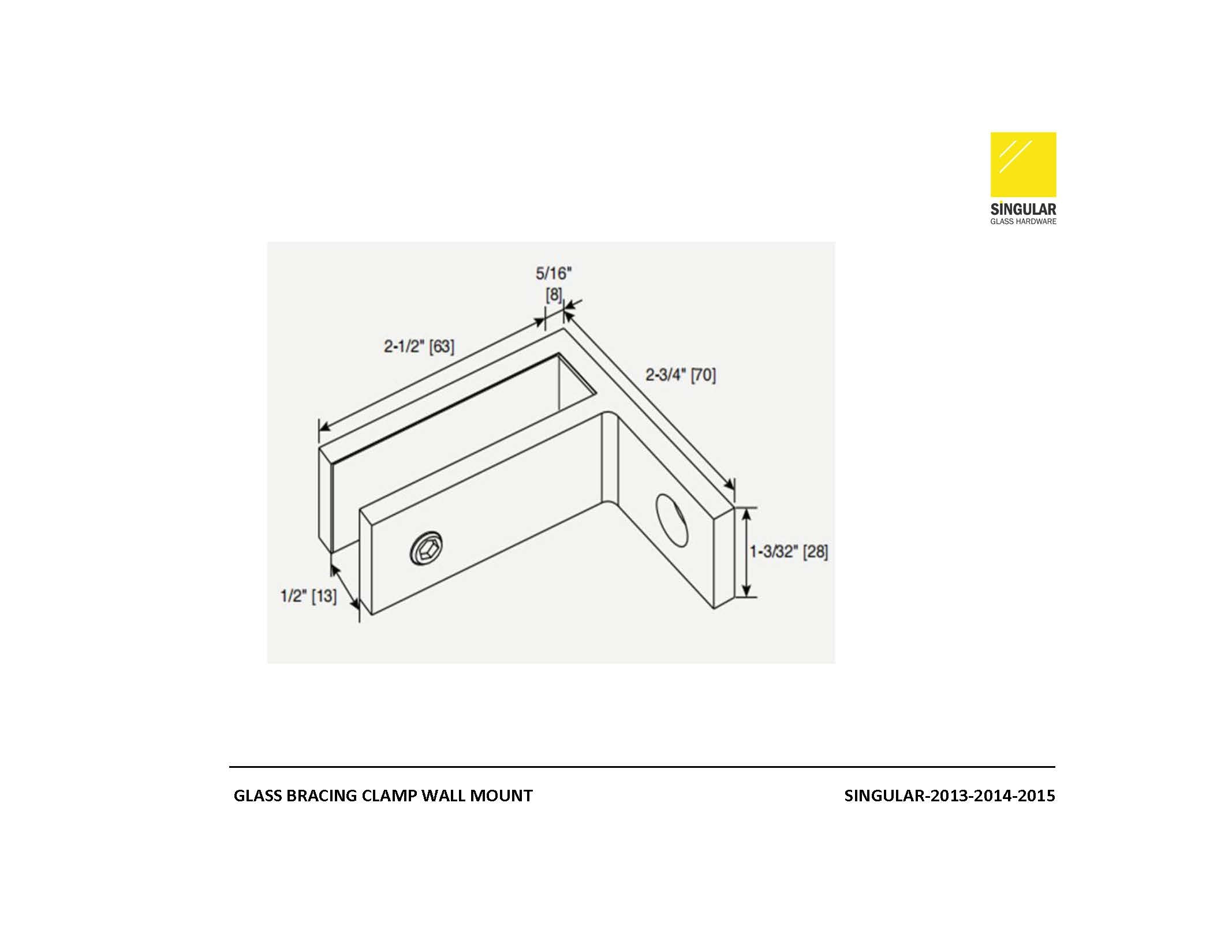 Glass Bracing  Clamp Wall Mount