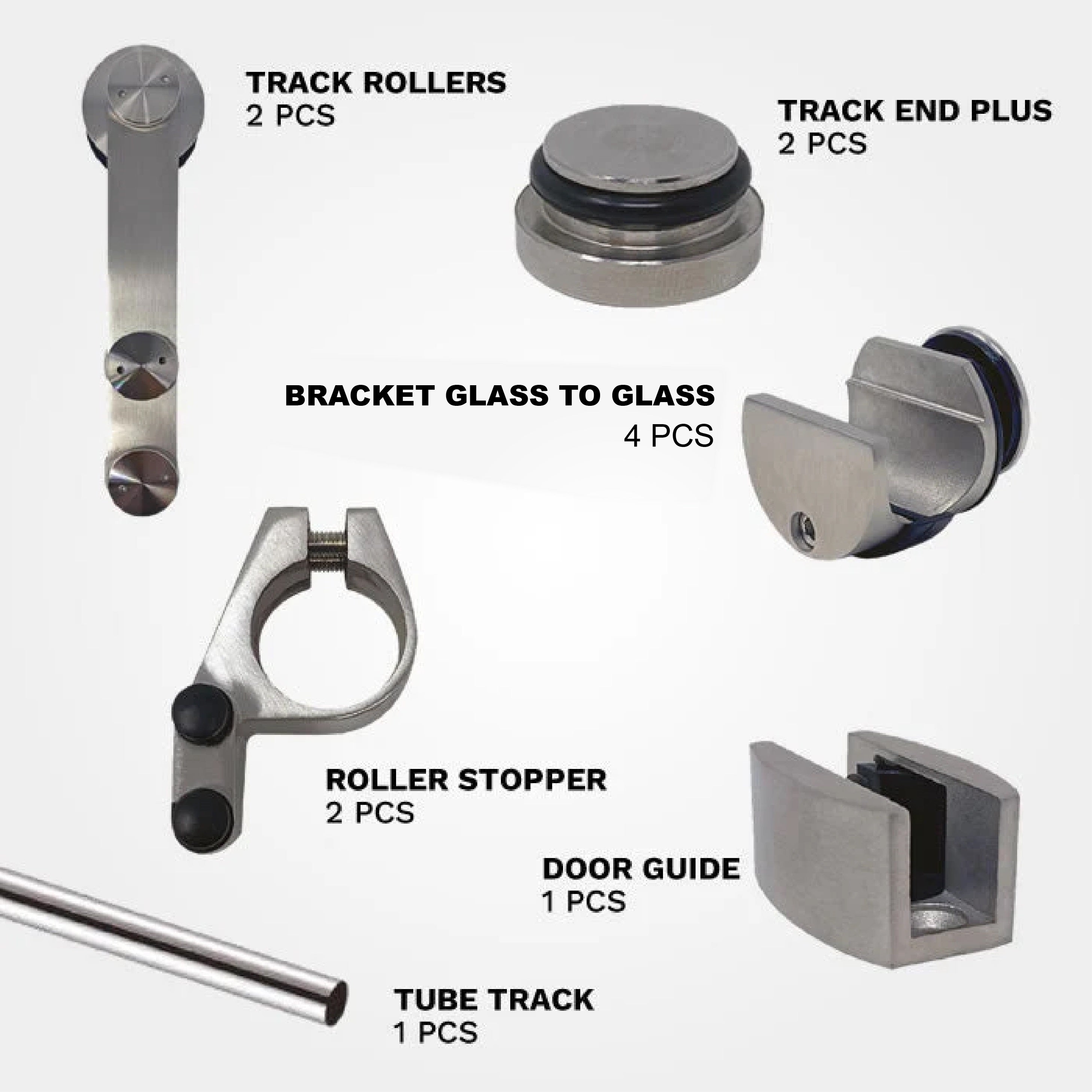 Barn Door System - Glass to Glass